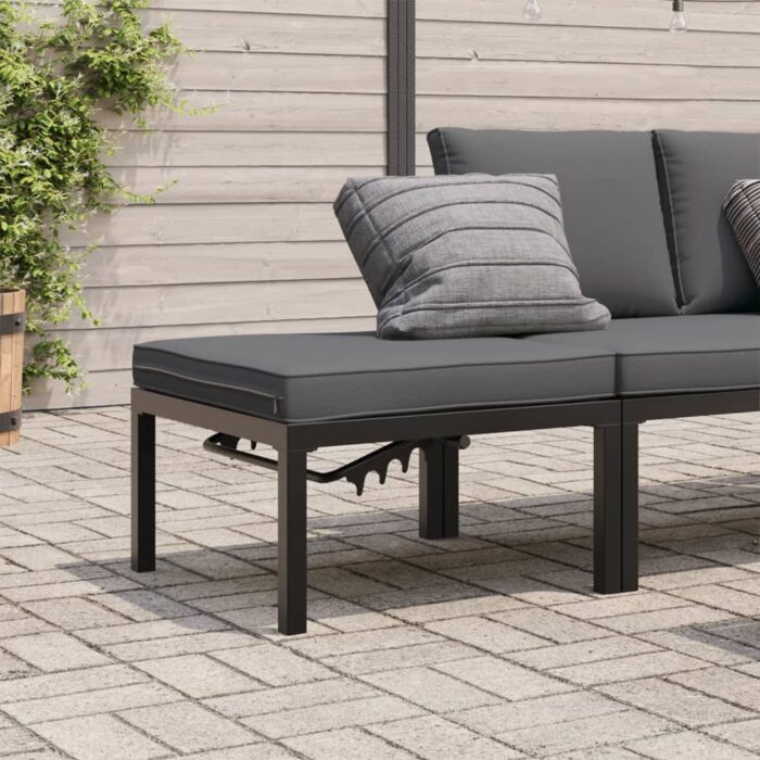 VXL8721102632105_m_en_hd_1.jpg Tabouret de jardin avec coussin noir aluminium – Image 1