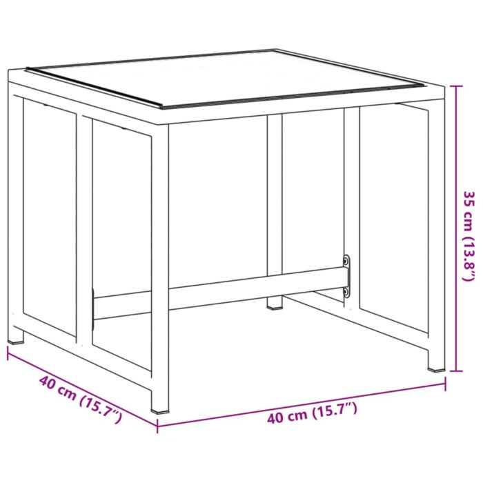 Tabourets de jardin 4 pcs noir acier et textilène – Image 7