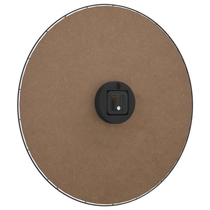 Horloge murale jaune et noir Ø50 cm bois d'ingénierie – Image 3