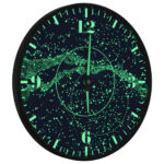 Horloge murale et échelles et aiguilles lumineuses bleu Ø30 cm – Image 4