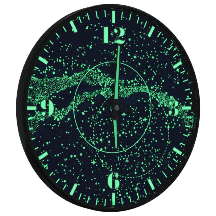 Horloge murale et échelles et aiguilles lumineuses bleu Ø30 cm – Image 4