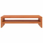 Support de moniteur marron miel 50x24x13 cm bois de pin solide – Image 3