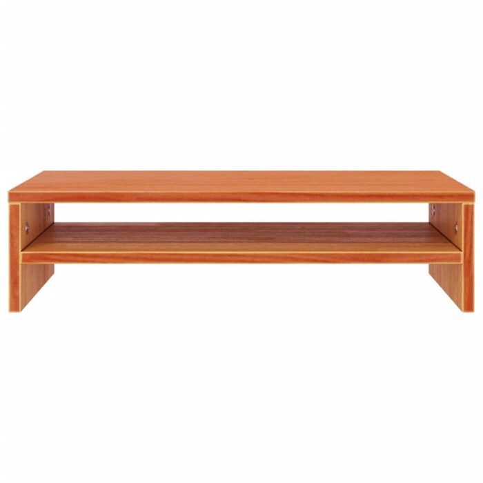 Support de moniteur marron miel 50x24x13 cm bois de pin solide – Image 3