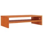 Support de moniteur marron miel 50x24x13 cm bois de pin solide – Image 5