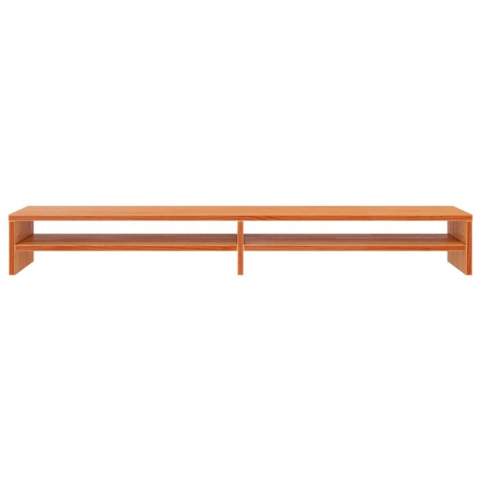 Support de moniteur marron miel 100x24x13 cm bois de pin solide – Image 2