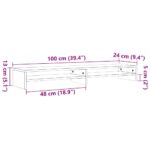 Support de moniteur marron miel 100x24x13 cm bois de pin solide – Image 6