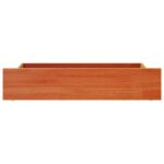 Tiroirs de lit 4 pcs cire marron bois de pin massif – Image 3