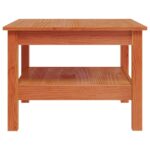 Table basse cire marron 55x55x40 cm bois massif de pin – Image 4