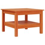 Table basse cire marron 55x55x40 cm bois massif de pin – Image 5