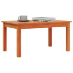 Table basse cire marron 80x50x40 cm bois massif de pin – Image 2