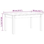 Table basse cire marron 80x50x40 cm bois massif de pin – Image 7