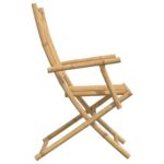 Chaises pliables de jardin lot de 2 53x66x99 cm bambou – Image 4