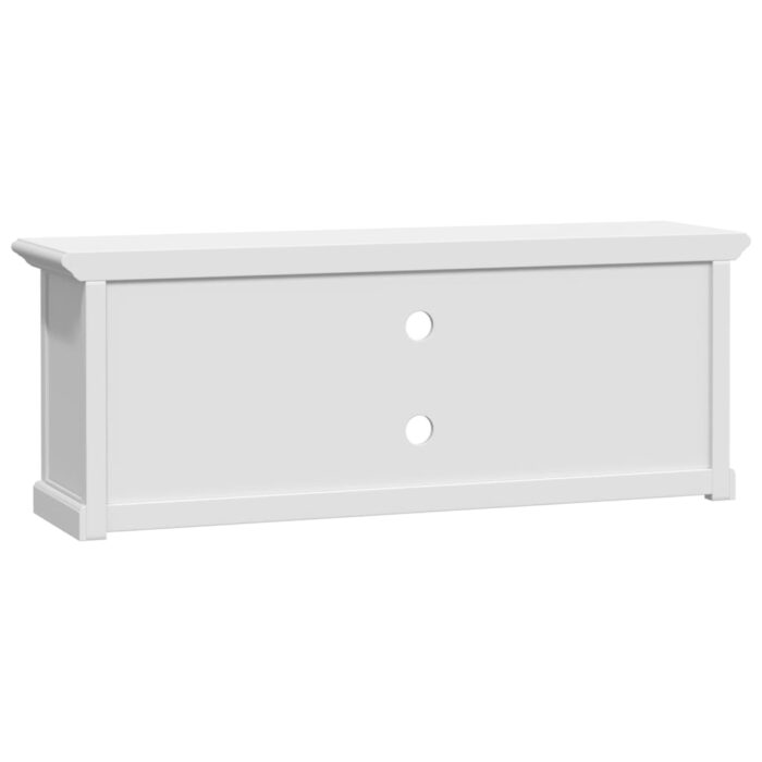 Meuble TV blanc 110x30x41 cm bois d'ingénierie – Image 5
