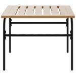 Tables basses gigognes de jardin 2 pcs marron et noir acier – Image 4