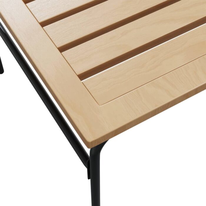 Tables basses gigognes de jardin 2 pcs marron et noir acier – Image 7