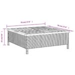 Table de jardin gris 70x70x25 cm résine tressée et bois acacia – Image 8