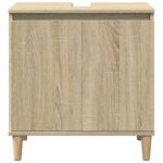 Meuble d'évier chêne sonoma 58x33x60 cm bois d'ingénierie – Image 2
