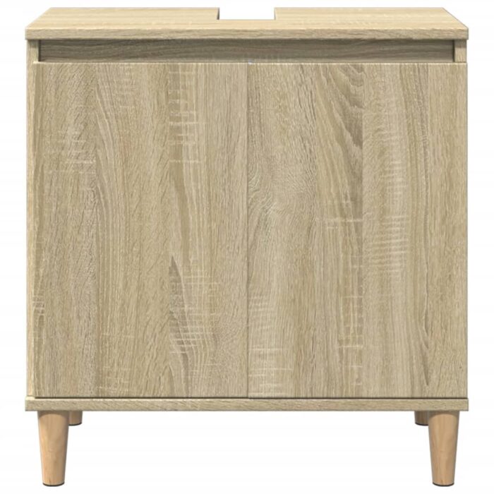 Meuble d'évier chêne sonoma 58x33x60 cm bois d'ingénierie – Image 2