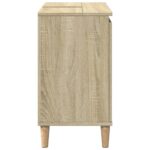 Meuble d'évier chêne sonoma 58x33x60 cm bois d'ingénierie – Image 3