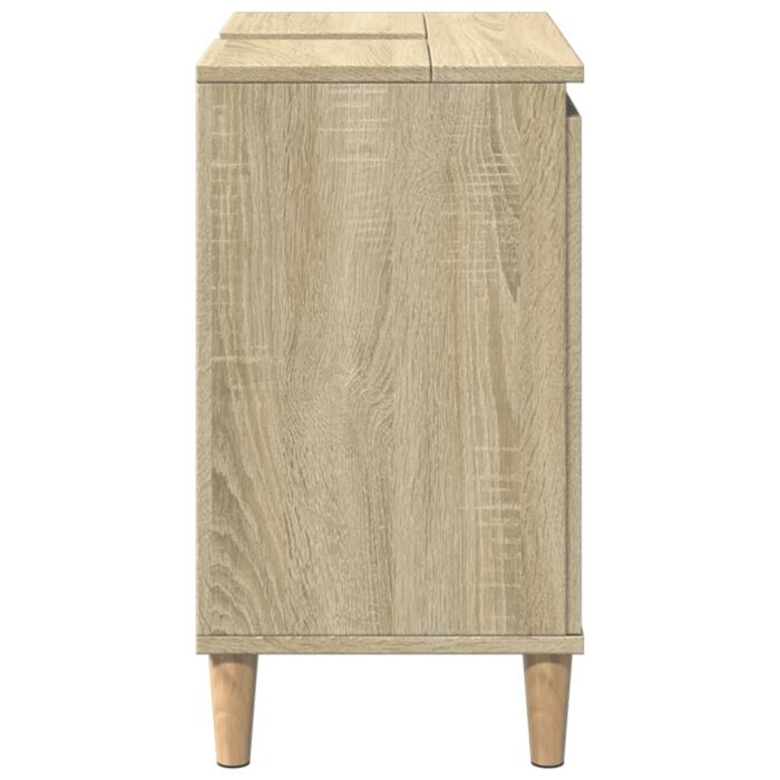 Meuble d'évier chêne sonoma 58x33x60 cm bois d'ingénierie – Image 3