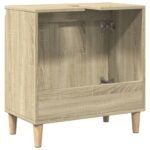 Meuble d'évier chêne sonoma 58x33x60 cm bois d'ingénierie – Image 4