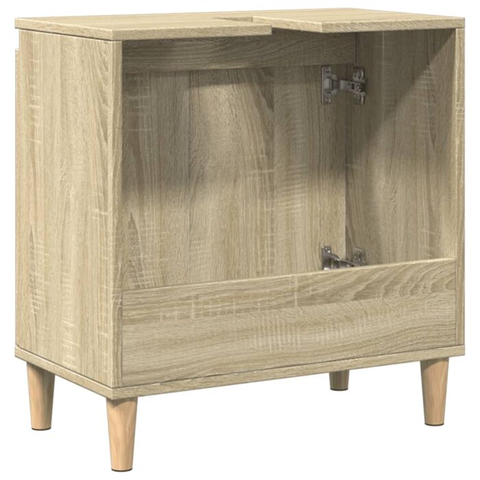 Meuble d'évier chêne sonoma 58x33x60 cm bois d'ingénierie – Image 4