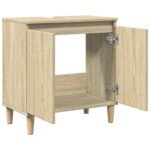 Meuble d'évier chêne sonoma 58x33x60 cm bois d'ingénierie – Image 5