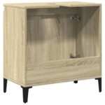 Meuble d'évier chêne sonoma 58x33x60 cm bois d'ingénierie – Image 4