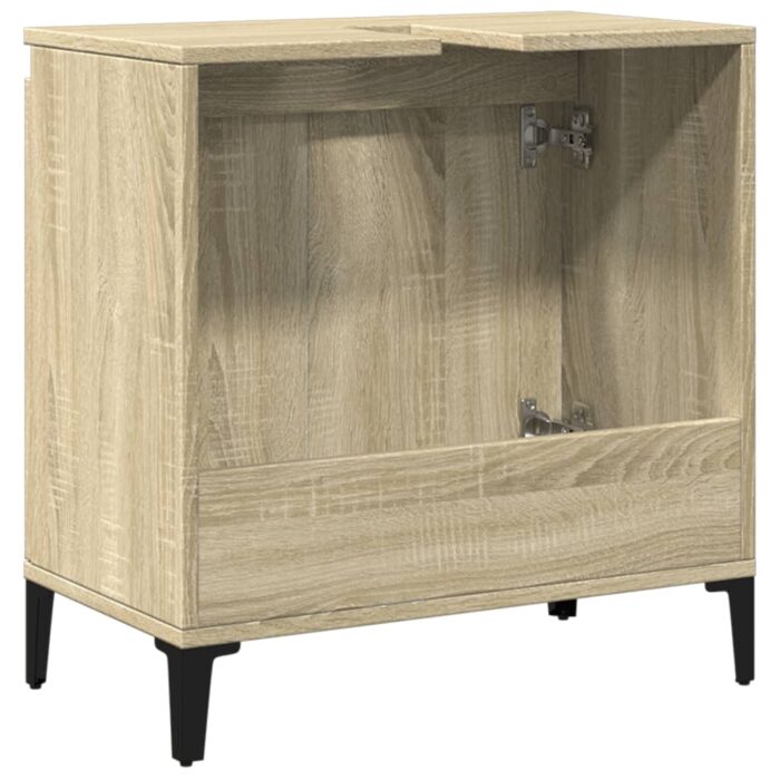 Meuble d'évier chêne sonoma 58x33x60 cm bois d'ingénierie – Image 4