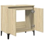 Meuble d'évier chêne sonoma 58x33x60 cm bois d'ingénierie – Image 5