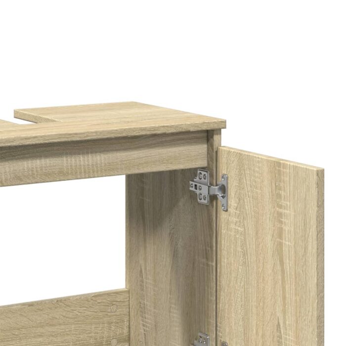Meuble d'évier chêne sonoma 58x33x60 cm bois d'ingénierie – Image 6