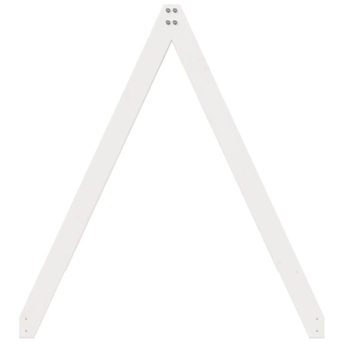 Toit de lit pour enfants blanc 209x85,5x88cm bois de pin massif – Image 3