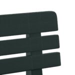 Banc de jardin vert 110x52x71 cm polypropylène – Image 5