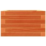Jardinière cire marron 40x40x23 cm bois de pin massif – Image 3
