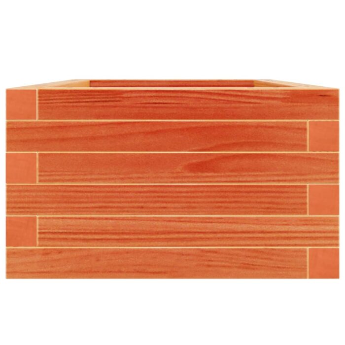 Jardinière cire marron 40x40x23 cm bois de pin massif – Image 4