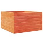 Jardinière cire marron 40x40x23 cm bois de pin massif – Image 5