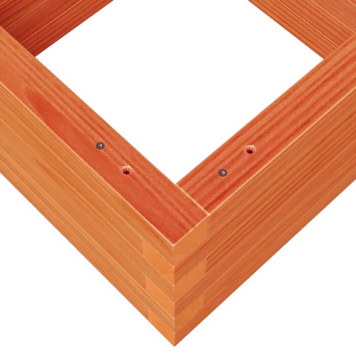 Jardinière cire marron 40x40x23 cm bois de pin massif – Image 6