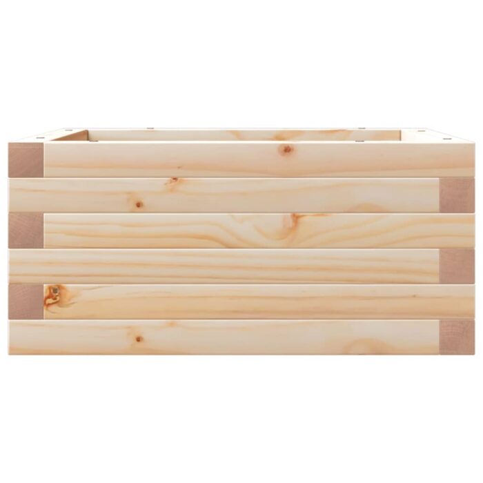 Jardinière 50x50x23 cm bois de pin massif – Image 4