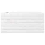 Jardinière blanc 50x50x23 cm bois de pin massif – Image 3