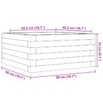 Jardinière 50x50x23 cm bois massif douglas – Image 8