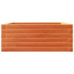 Jardinière cire marron 60x60x23 cm bois de pin massif – Image 4