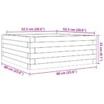 Jardinière 60x60x23 cm bois massif douglas – Image 8