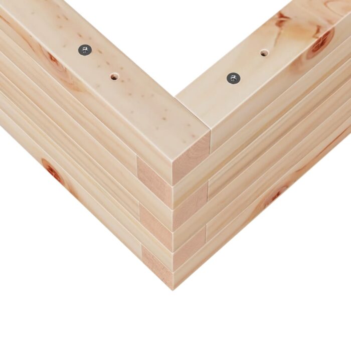 Jardinière 70x70x23 cm bois de pin massif – Image 6