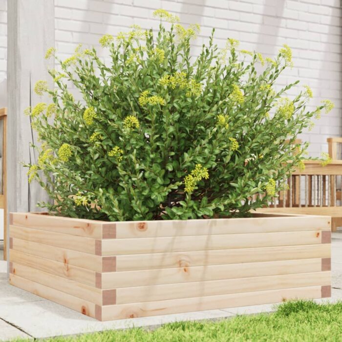 Jardinière 70x70x23 cm bois de pin massif – Image 1