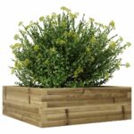Jardinière 70x70x23 cm bois de pin imprégné – Image 2