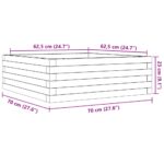 Jardinière 70x70x23 cm bois de pin imprégné – Image 8
