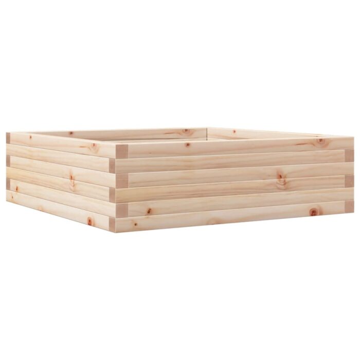 Jardinière 80x80x23 cm bois de pin massif – Image 5