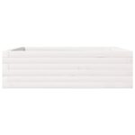 Jardinière blanc 80x80x23 cm bois de pin massif – Image 4