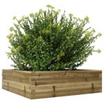 Jardinière 80x80x23 cm bois de pin imprégné – Image 2