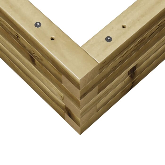Jardinière 80x80x23 cm bois de pin imprégné – Image 6